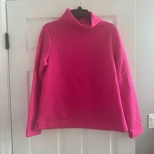 Crown & ivy funnel neck quilted sweatshirt